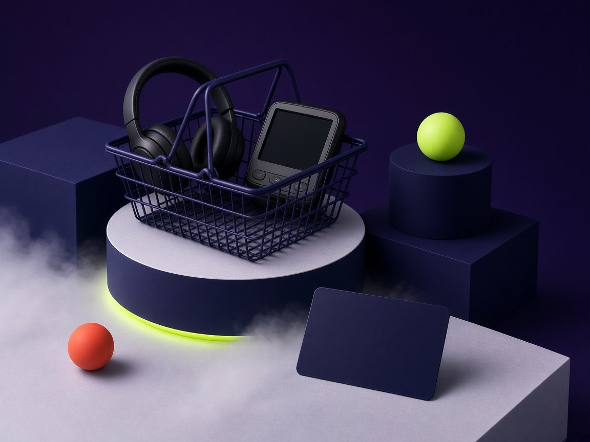 Shopping basket with GPS and payment card