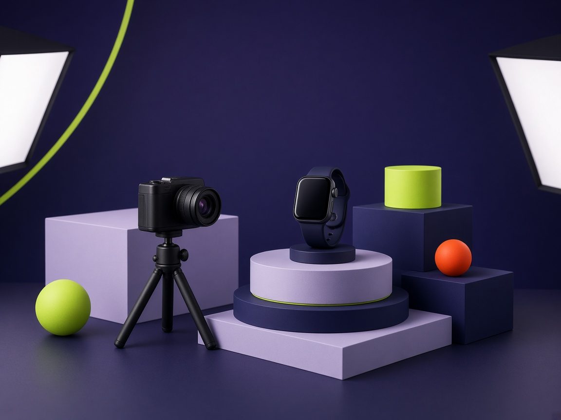 Product demo staging with camera